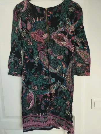 Robe noire à motif Etam XS