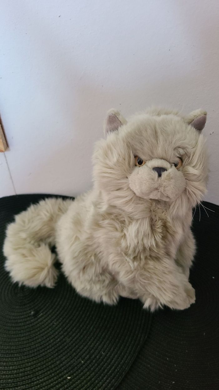 Peluche chat gris Playkids