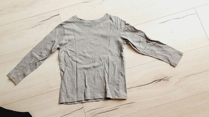 Vêtement mixte garçon fille tee-shirt manches longues gris uni H&M 6 ans
