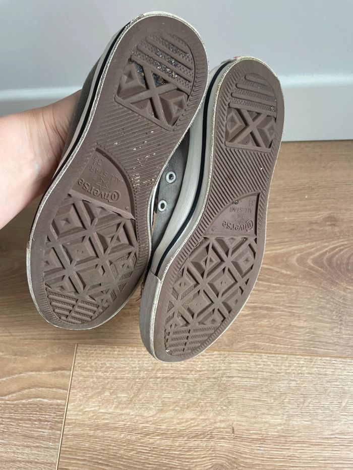 Converse Bass grises sans lacet – taille 36 - photo numéro 3