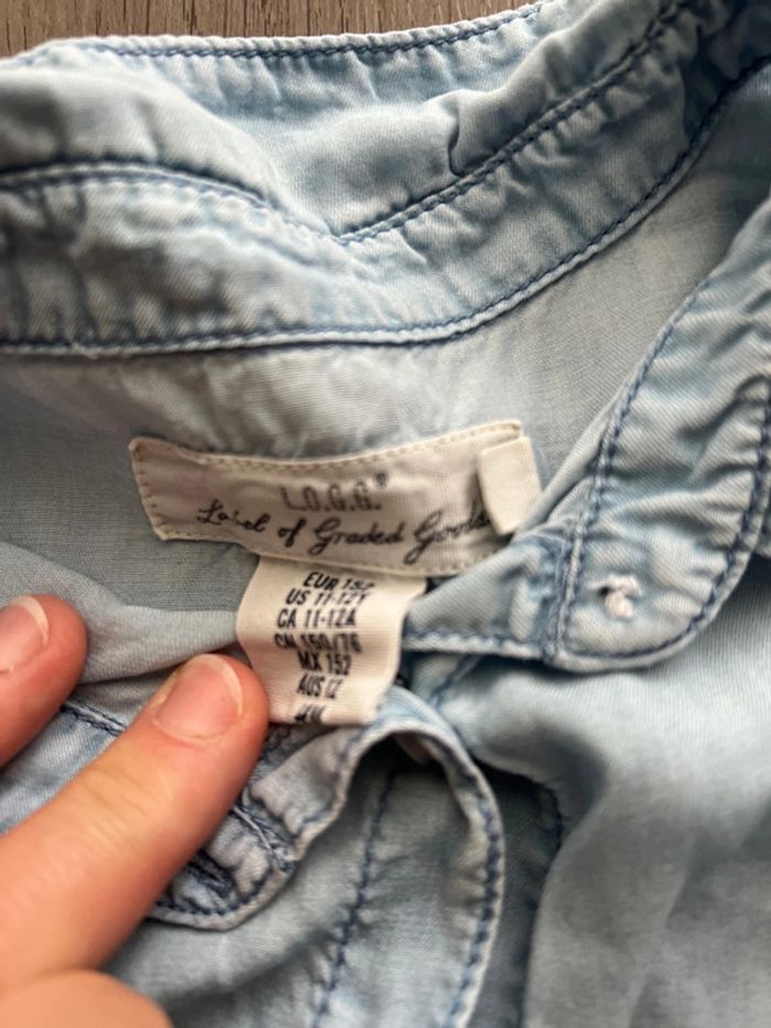 Chemise fine H&m 12 ans Bleu clair - photo numéro 4