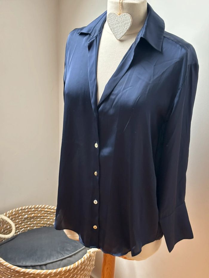 Chemise bleue - Zara - XS - photo numéro 4