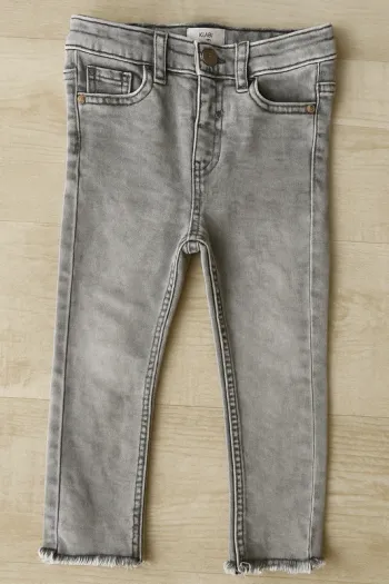 Jean slim gris fille 2-3 ans mango – denim stretch tendance