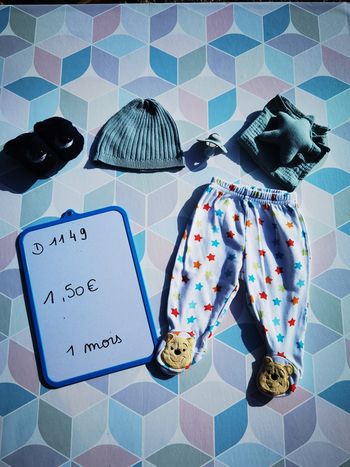 D1149 -pantalon avec pied garçon 1 mois