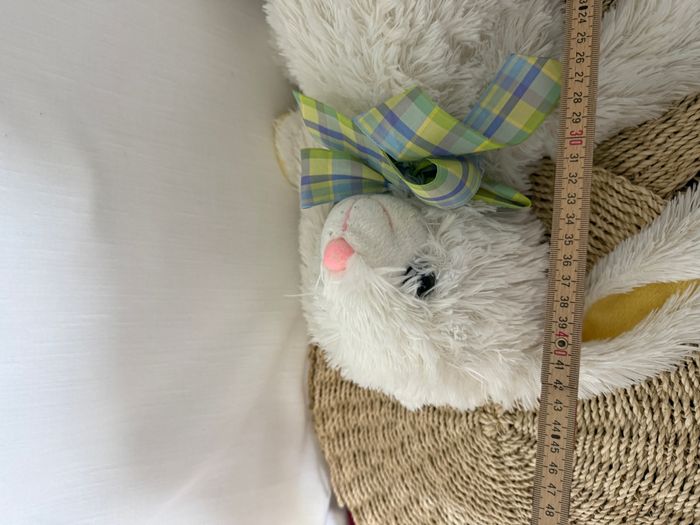 Maxi lapin petit noeud dessous oreilles et pattes jaune - photo numéro 5