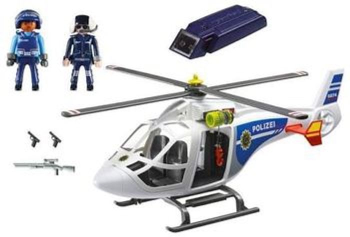 Playmobil Gros Hélicoptère de police 6874