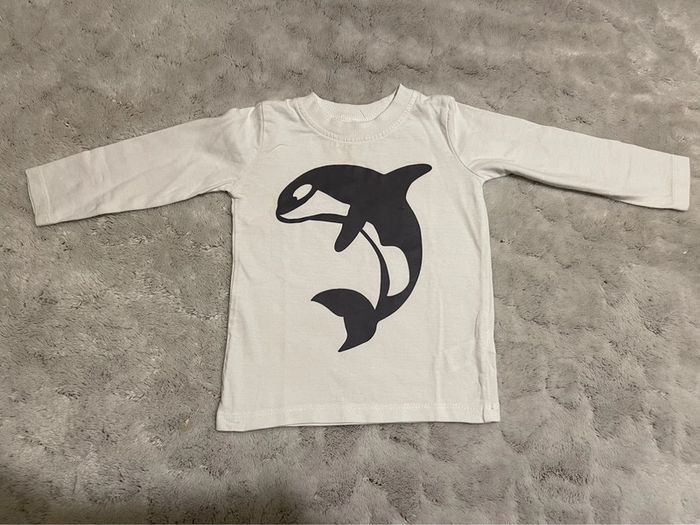 Lot 2 t-shirt manches longues - Carrefour - 9 mois - photo numéro 2