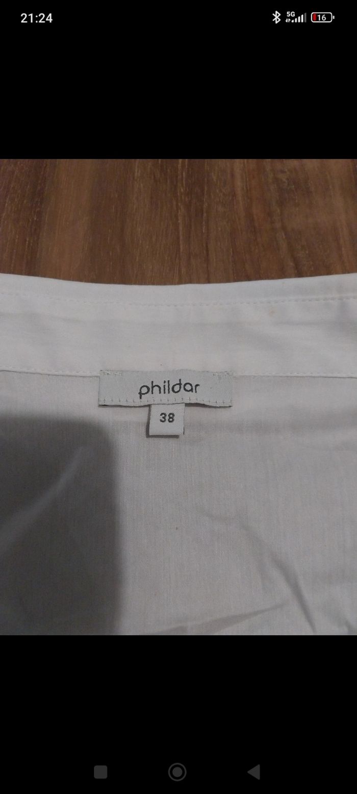 Chemise blanche Phildar taille 38 - photo numéro 5
