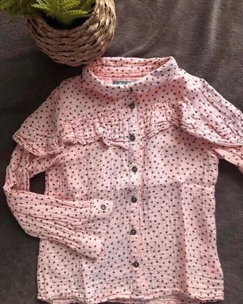 Chemise fille saumon Orchestra