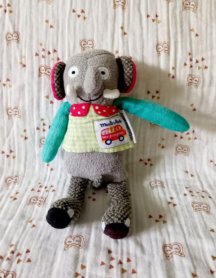 Doudou Moulin Roty éléphant  Les Popipop