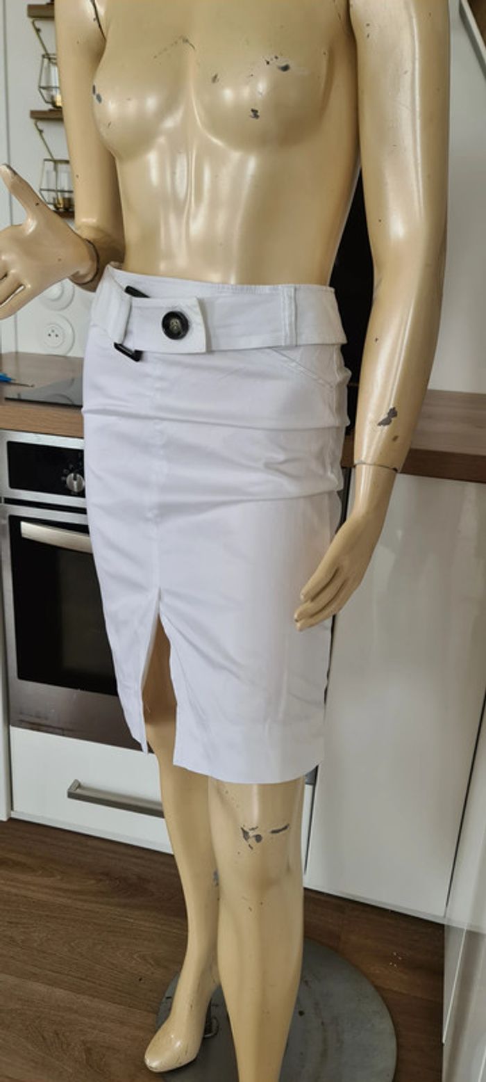 tres jolie jupe blanche camaieu taille 38 - photo numéro 2