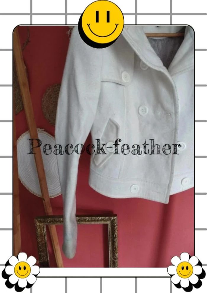 Manteau blanc court Jennyfer S - photo numéro 2