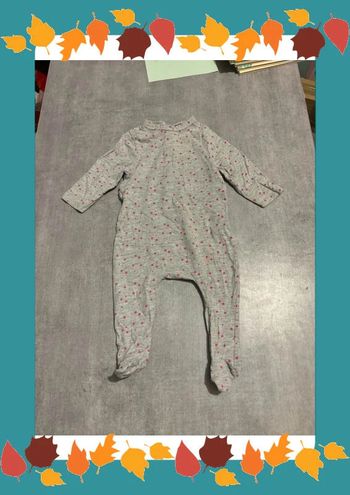 Pyjama gris mots d enfant taille 3 mois