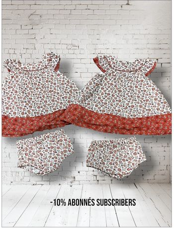 2 magnifiques robes été avec culotte 24 mois
