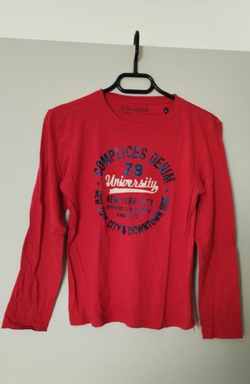 T-shirt rouge manches longues