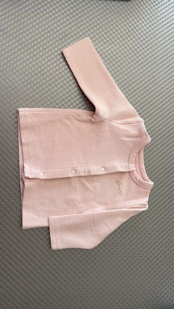 Veste rose mention Love 9 mois