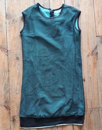 Robe mini et filet (vert fluo), S / 36 / 8