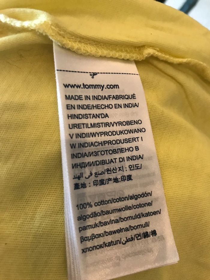 Tommy jeans t shirt taille xs neuf jaune - photo numéro 7
