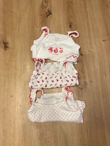 Lot de 3 body à bretelle 3mois