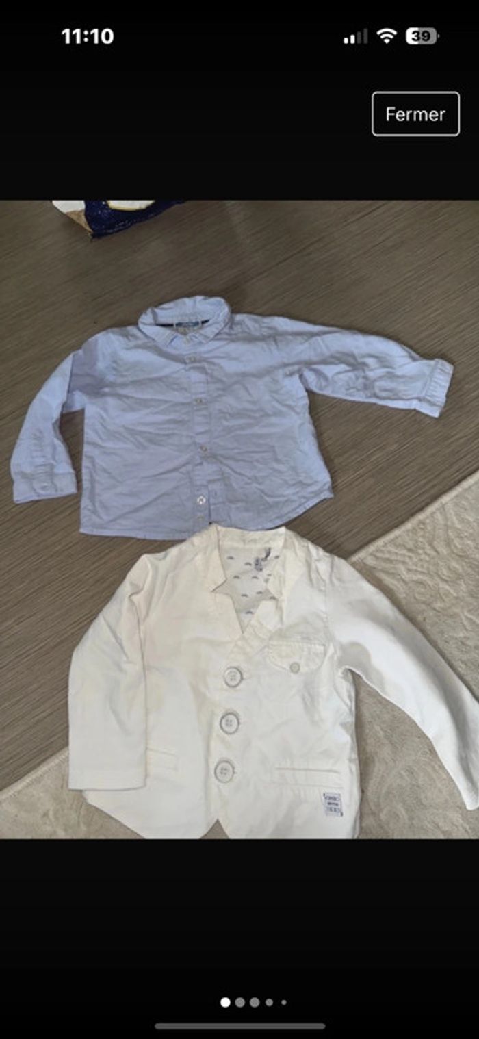Blazer ikks et chemise jacadi 18 mois
