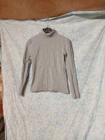 T shirt femme col roule manche longue