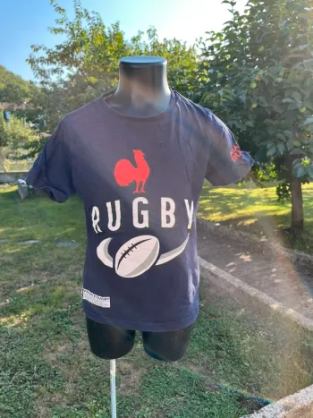 T shirt marine France rugby taille 6 ans