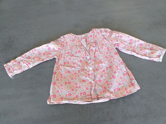 Haut fleuri Manche longue - photo numéro 2