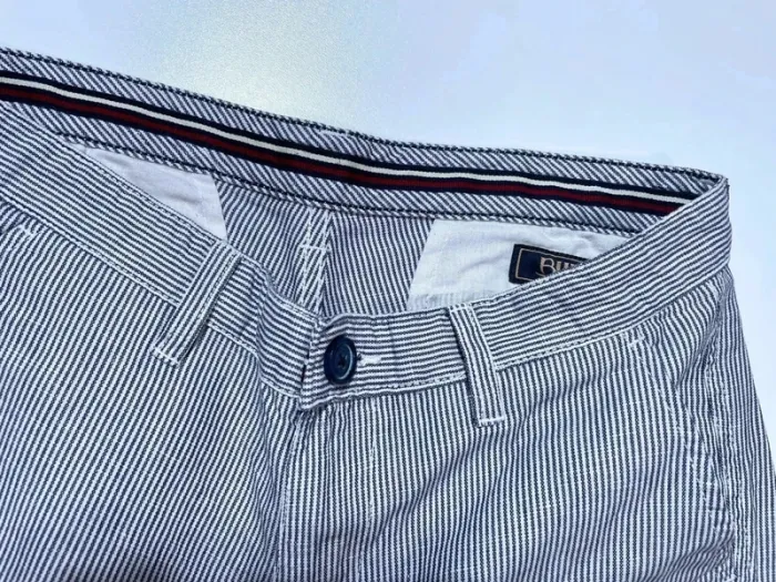 Shorts Buffalo striped chino navy blue white Mens W30 - photo numéro 6