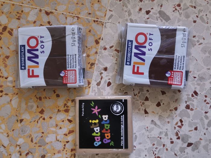 3 pack de fimo marron neufs