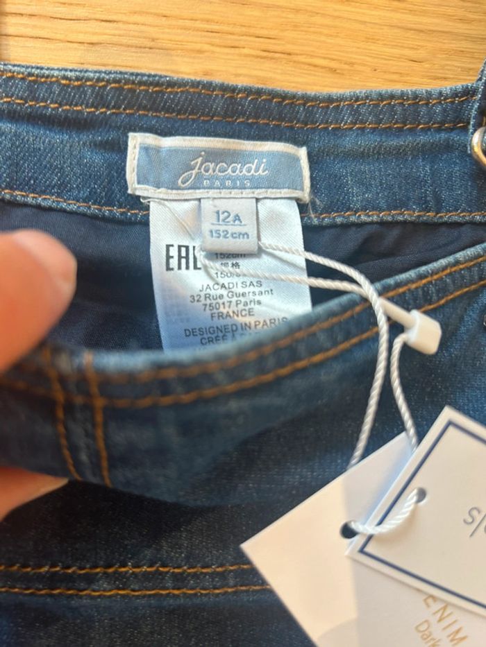 Robe en jeans salopette Jacadi 12 ans neuve avec étiquette robe Jacadi 2025 - photo numéro 4