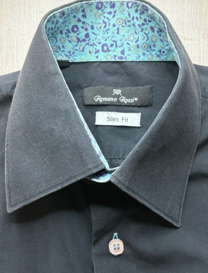 Chemise homme noire taille L Slim fit - photo numéro 4