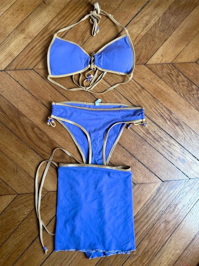 Maillot de bain 3 pièces avec paréos Taille M