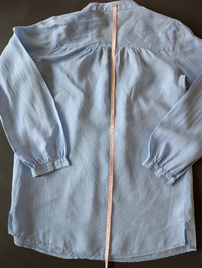 Chemise longue bleue clair - Taille 38 - photo numéro 7