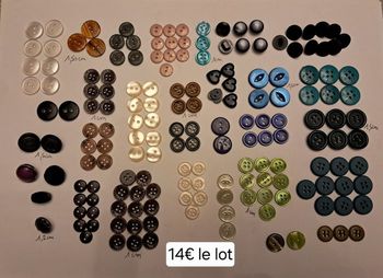 Lot boutons de couture