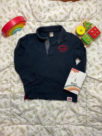polo manches longues bleu marine 4 ans tape à l'oeil