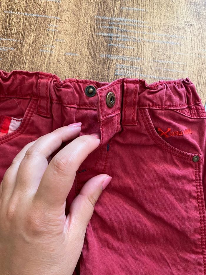 Pantalon rouge obaibi 6 mois garçon - photo numéro 2