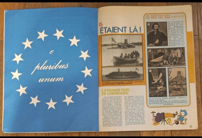 Ancien journal de mickey avec cadeau tableau happy birthday america N°1258 de 1976 vintage - photo numéro 4