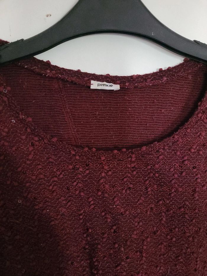 Pull bordeaux - photo numéro 3