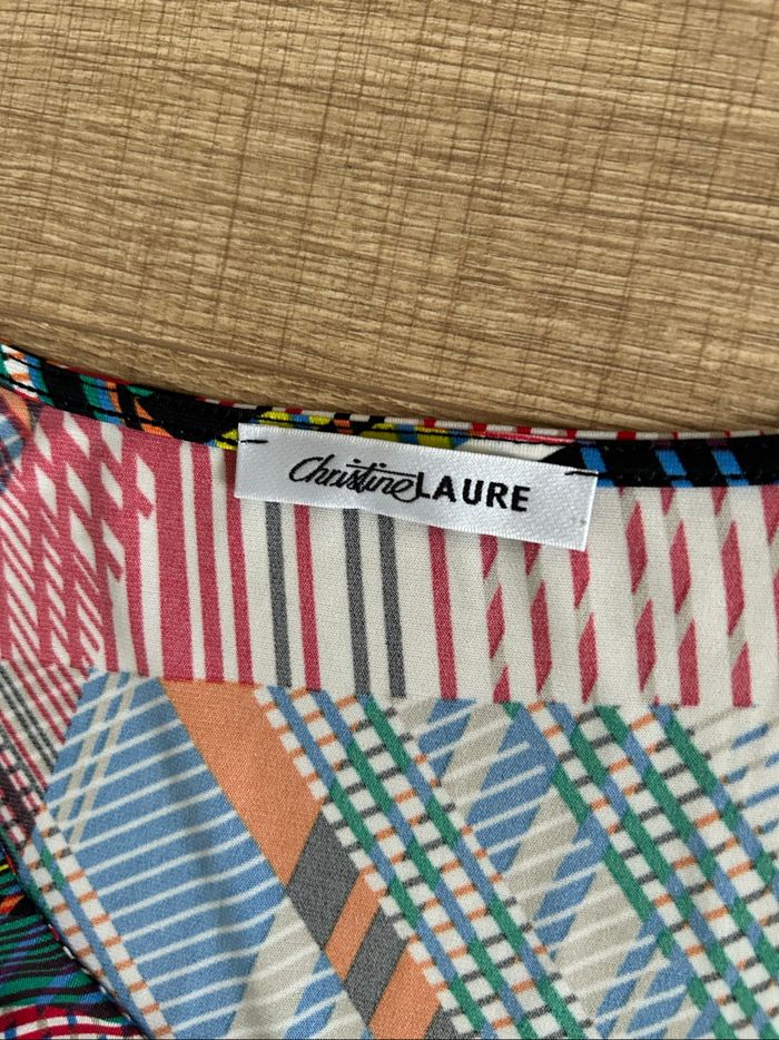 Robe imprimée sans manches Christine Laure taille 3 jamais portée - photo numéro 9