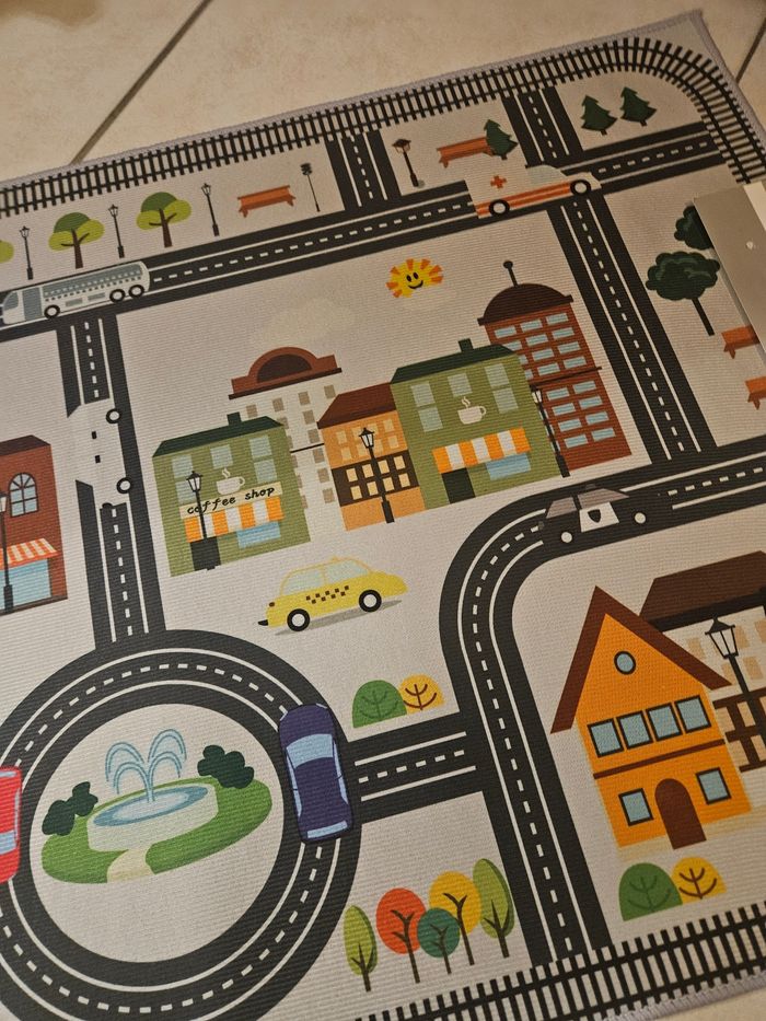 Tapis jeu voiture 90x60 cm - photo numéro 3