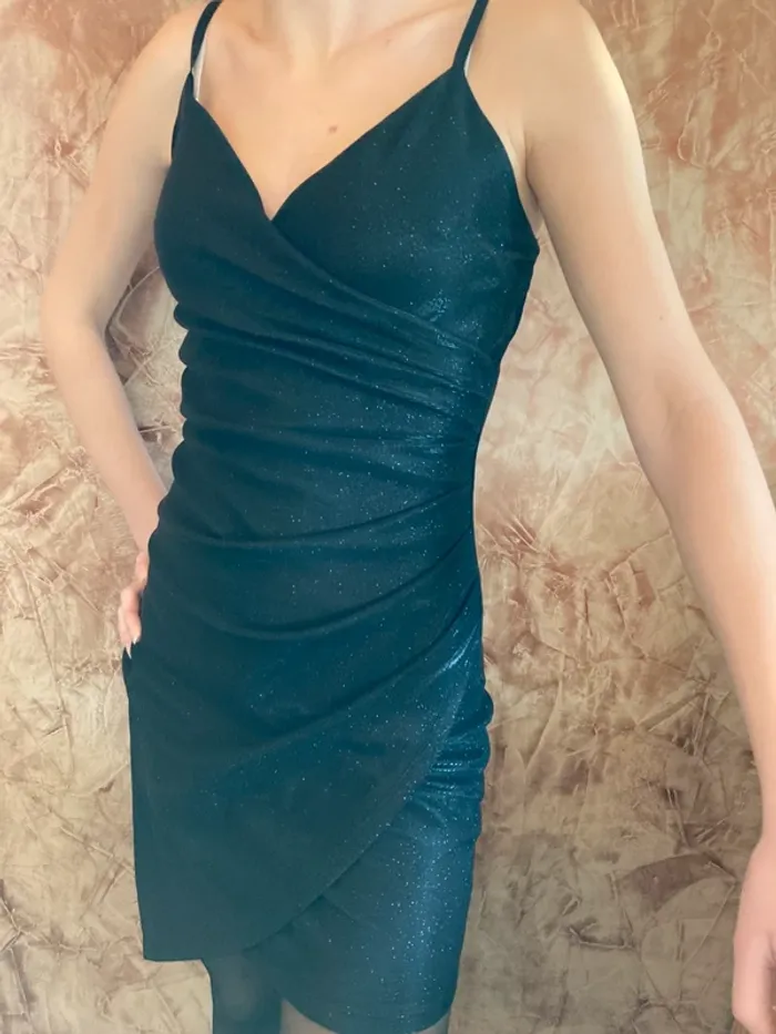 Robe noire irisée Made in Italy 36