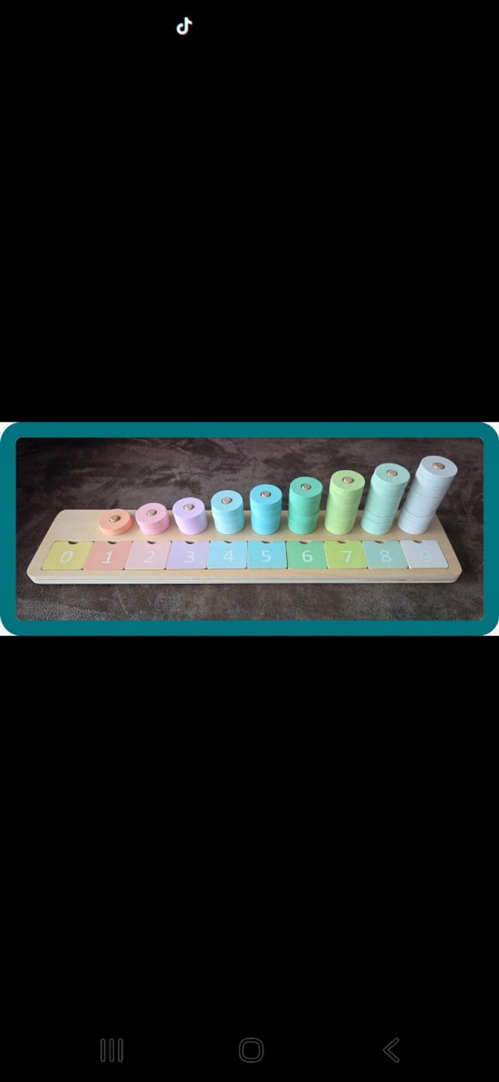 Jouet en bois j'apprends à compter