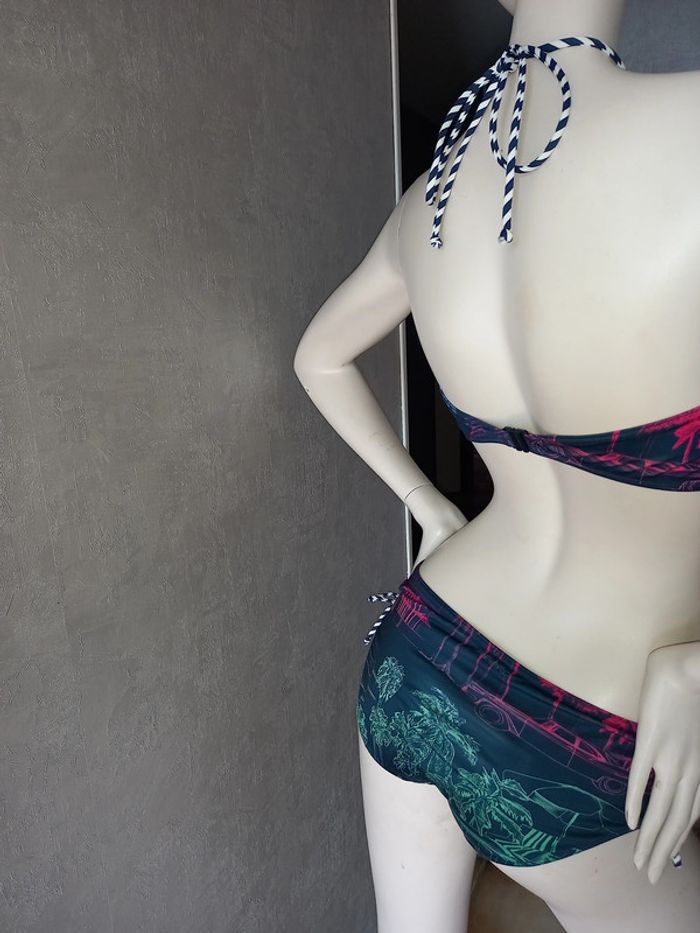 maillot de bain 2 pièces coloré taille 40 - photo numéro 2