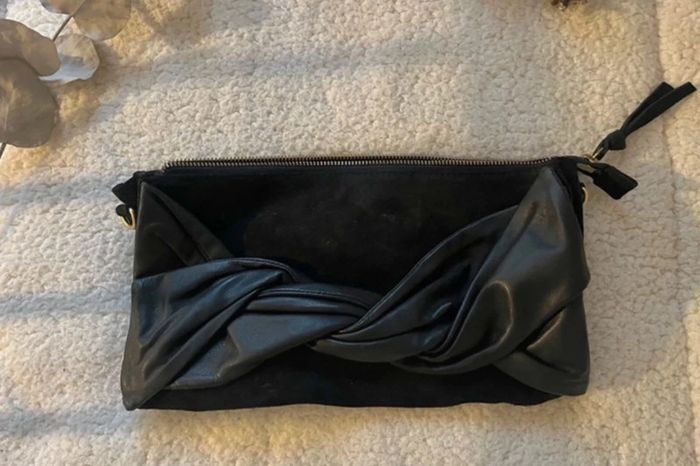 Pochette noire cuir - photo numéro 4