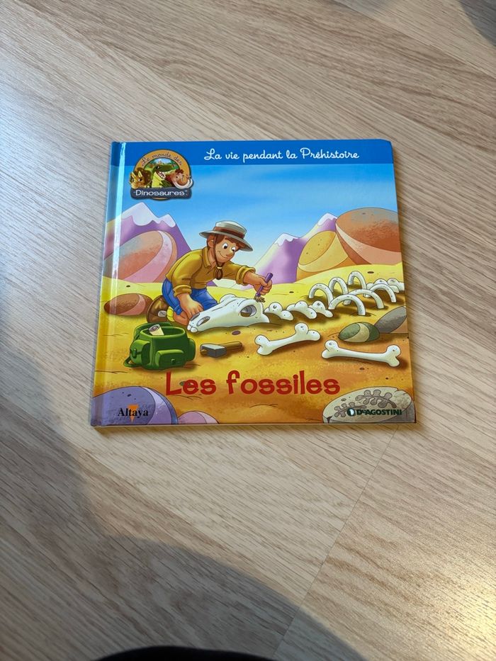 Livre le monde des dinosaures « Les fossiles »