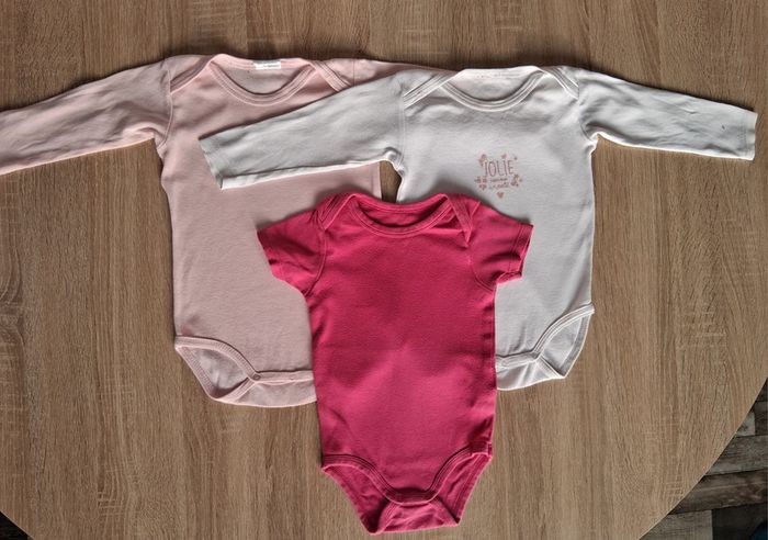 Lot de 3 bodies fille taille 18 mois