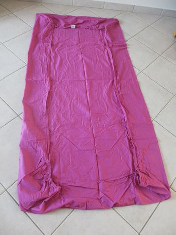 Drap housse lilas Colombine 90 x 190 cm