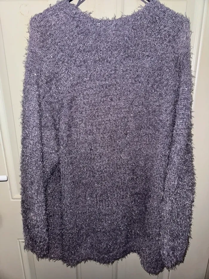 Veste en pilou avec lurex argenté taille XL - photo numéro 2