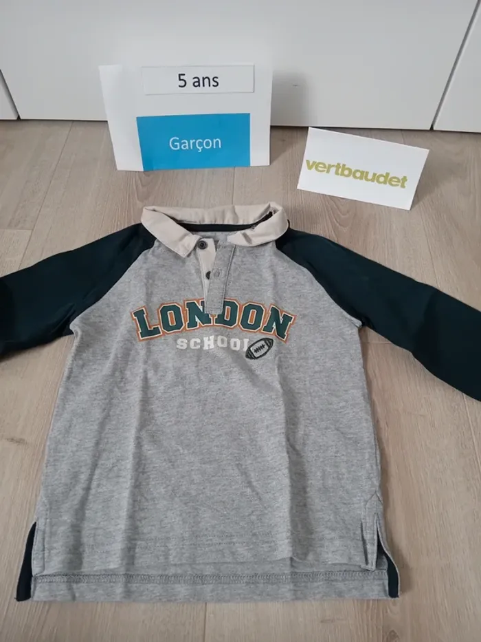 T-shirt ML garçon 5 ans Vertbaudet
