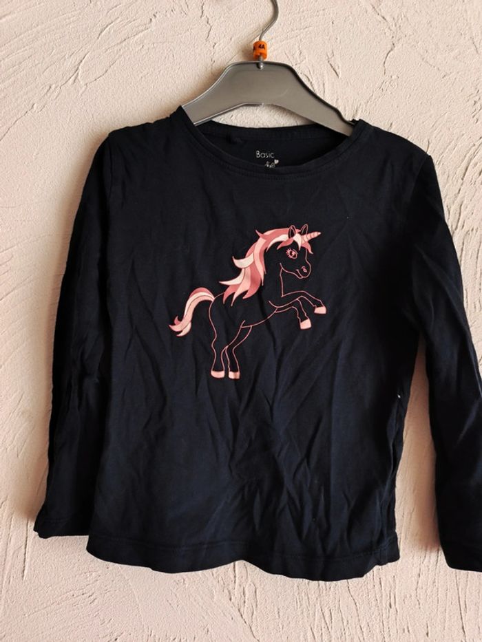 T-shirt manches longues licorne
